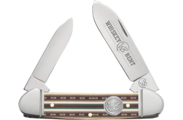 Image of Whiskey Bent Knives Canoe Folding Knife, Spear &amp; Pen Blades, 440 Steel Blade, 3.63in Closed Length, Acrylic Handle, Mesa, WB12-37