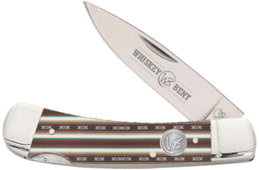 Image of Whiskey Bent Knives Lock Blade Folding Knife, Single Clip Point, 440 Steel Blade, 3.75in Closed Length, Acrylic Handle, Mesa, WB13-37