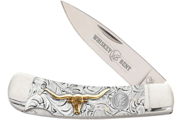 Image of Whiskey Bent Knives Lock Blade Folding Knife, Single Clip Point, 440 Steel Blade, 3.75in Closed Length, Acrylic Handle, Toro, WB13-22