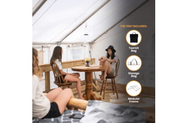 Image of White Duck Alpha Wall Tent, Water Repellent, 10ft x 12ft, WD-0045