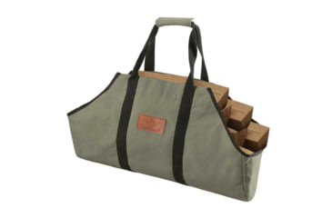 Image of White Duck Firewood Log Carriers, Boat Shape, Olive, 26inx17inx9in, FBA-CLB-3416