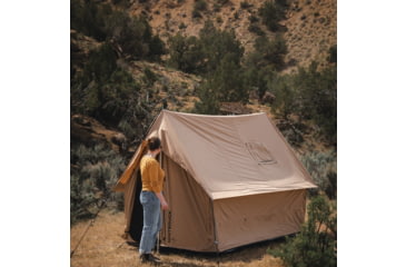 Image of White Duck Rover Scout Tent w/ Jack Stove, Fire Water Repellent, Sandstone Beige, 6ftx8ft, WD-RBT-65