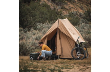 Image of White Duck Rover Scout Tent w/ Jack Stove, Fire Water Repellent, Sandstone Beige, 6ftx8ft, WD-RBT-65