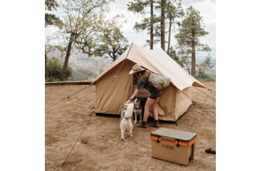 Image of White Duck Rover Scout Tent w/ Jack Stove, Water Repellent, Sandstone Beige, 8ftx9ft, WD-RBT-37