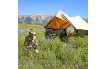 Image of White Duck Rover Scout Tent w/ Jack Stove, Water Repellent, Sandstone Beige, 8ftx9ft, WD-RBT-37