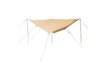 Image of White Duck Sunshade Tarp 330 w/ Poles, 13ft x 13ft/4 x 4 m, SS-4x4-WR