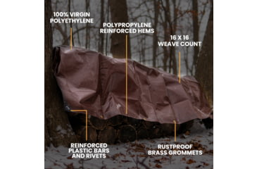 Image of White Duck Super Heavy Duty Poly Tarp, Brown, 100x100ft, PT-100x100