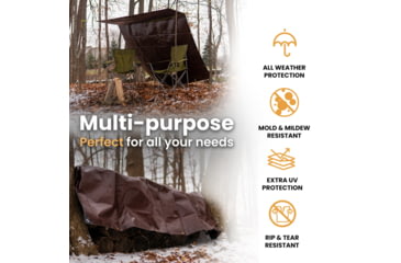 Image of White Duck Super Heavy Duty Poly Tarp, Brown, 100x100ft, PT-100x100