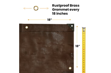 Image of White Duck Super Heavy Duty Poly Tarp, Brown, 100x100ft, PT-100x100