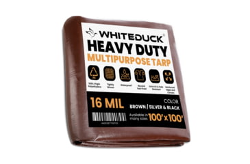 Image of White Duck Super Heavy Duty Poly Tarp, Brown, 100x100ft, PT-100x100