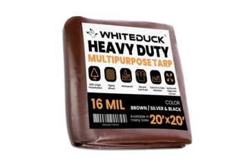 Image of White Duck Super Heavy Duty Poly Tarp, Brown, 20x20ft, PT-20x20