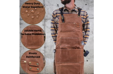 Image of White Duck Work Apron, Brown, WWD-002