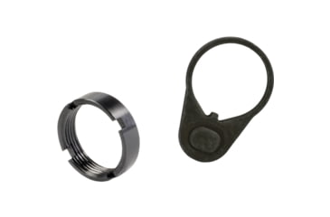 Image of White Label Armory End Plate Kit - Mil Spec, Castle Nut, Black, WLA-BUF-7006-01