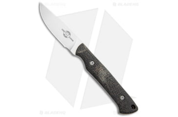 Image of White River Knife &amp; Tool Small Game Fixed Blade Knife, 3.00in, CPM S35VN, Drop Point Blade, Micarta, Black Handle, Black/Gray, 7.375 inch, BHQ-110670