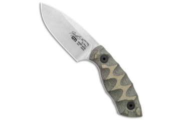 Image of White River Knife &amp; Tool GTI Fixed Blade Knife, 3.00in, CPM S35VN, Drop Point Blade, Micarta, Black/OD Green Handle, Black/OD Green/Gray, 6.40 inch, BHQ-140635