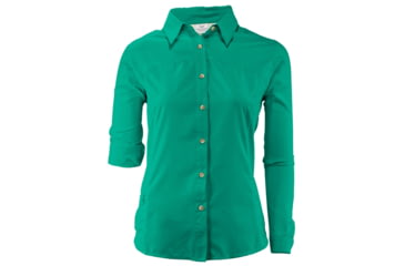Image of White Sierra Gobi Desert Long Sleeve Shirt - Women's-Emerald Island-X-Large