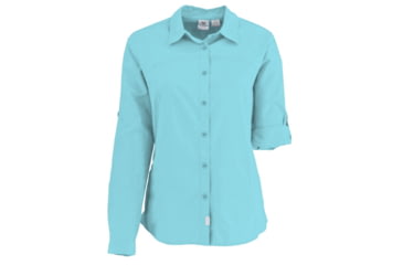 Image of White Sierra Gobi Desert Long Sleeve Shirt - Womens, Aqua, Medium, X4209W-Aqua - AQU-MEDIUM