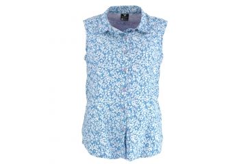 Image of White Sierra Gobi Desert Sleeveless Shirt - Printed - Womens, Provence Blue, Large, D4268WP-Provence Blue - PVB-LARGE