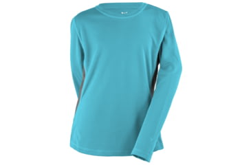 Image of White Sierra Sun Buster Tee - Girls-Sail Blue-Medium