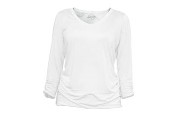 Image of White Sierra Tangier Odor Free 3/4 Sleeve - Womens, White, Extra Large, D3591W-White - WHT-XL
