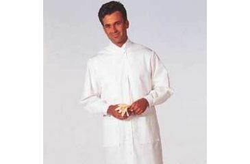 Image of White Swan Unisex MetaGuard Lab Coats, White Swan/Meta 1165-311-XS Knit Cuffs And Open Neck