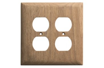 Image of Whitecap 2-Duplex/Receptacle Cover Plate Teak 71037