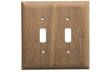 Image of Whitecap 2-Toggle Switch/Receptacle Cover Plate Teak 71035