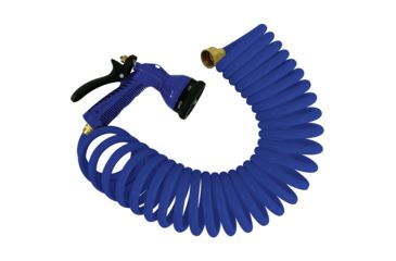 Image of Whitecap Blue Coiled Hose w/Adjustable Nozzle 25' 71076