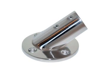 Image of Whitecap O.D. 30 Round Base SS Rail Fitting 1" 44629