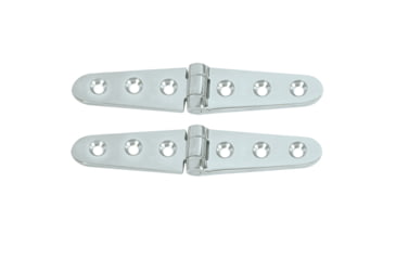 Image of Whitecap Strap Hinge - CP/Brass - 6" x 1-1/8" - Pair 50384