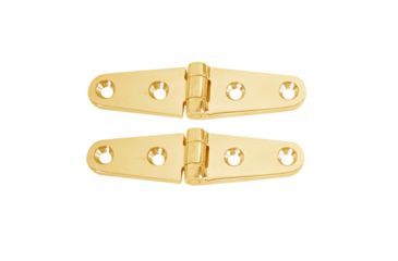 Image of Whitecap Strap Hinge - Polished Brass - 4" x 1" - Pair 50383