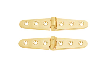Image of Whitecap Strap Hinge - Polished Brass - 6" x 1-1/8" - Pair 50385