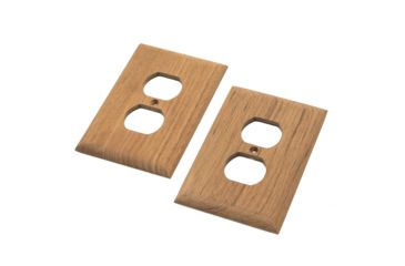 Image of Whitecap Teak Outlet Cover/Receptacle Plate - 2 Pack 50645