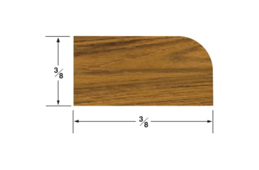 Image of Whitecap Teak Stop Molding Small - 5' 50527