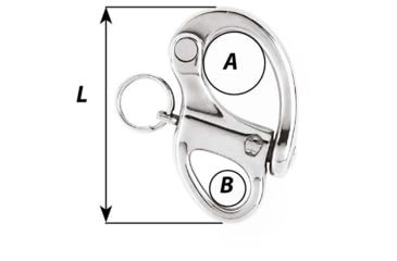 Image of Wichard Marine 1-3/8in Snap Shackle w/Fixed Eye - 35mm, 2470