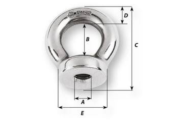 Image of Wichard Marine 8mm Eye Nut - 21/32in Diameter, 6344