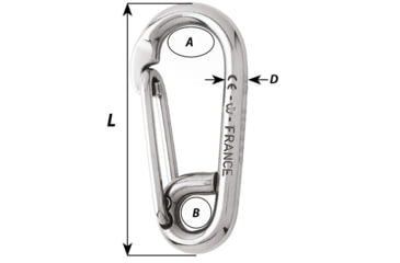 Image of Wichard Marine Symmetric Carbin Hook - 120mm Length - 15/32in, 2317