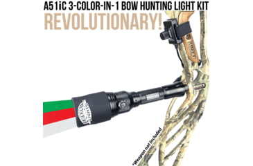 Image of Wicked Hunting Lights A51iC 3-Color-In-1 Bow Hunting Light Kit, Green, Red, White, W2059
