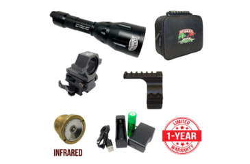 Image of Wicked Hunting Lights A55iC LED Infrared Night Hunting Light Kit, Black, W2065