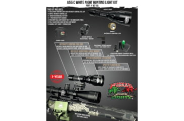 Image of Wicked Hunting Lights A55iC LED White Night Hunting Light Kit, Black, W2105