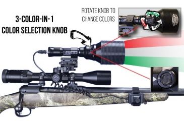 Image of Wicked Hunting Lights A67iC and ScanPro iC 3-Color-In-1 Night Hunting Light and Headlamp Combo Kit, Green/Red/White, W2053