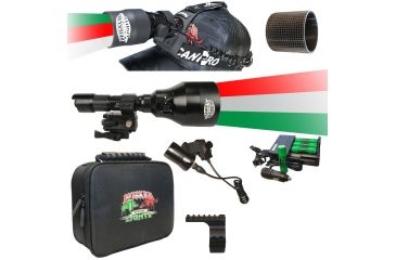 Image of Wicked Hunting Lights A67iC and ScanPro iC 3-Color-In-1 Night Hunting Light and Headlamp Combo Kit, Green/Red/White, W2053