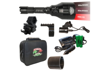 Image of Wicked Hunting Lights A67iR 3-LED-In-1 Night Hunting Light Kit, 850nm Infrared, 940nm Infrared, Red, W2056