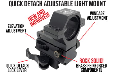 Image of Wicked Hunting Lights GEN4 Quick Detach Adjustable Light Mount, Black, W2090