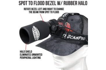 Image of Wicked Hunting Lights ScanPro iC 3-Color-In-1 GEN4 LED Night Hunting Headlamp, Black, W2100