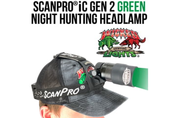 Image of Wicked Hunting Lights ScanPro iC GEN 2 Night Hunting Headlamp Kit, Green, W2062