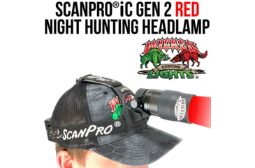 Image of Wicked Hunting Lights ScanPro iC GEN 2 Night Hunting Headlamp Kit, Red, W2063
