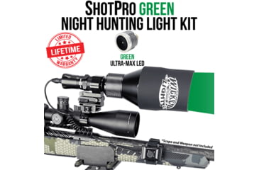 Image of Wicked Hunting Lights ShotPro Ultra-Max LED Extreme Range Night Hunting Light Kit, Green, W2092