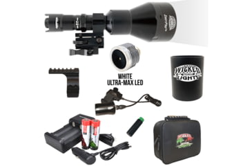 Image of Wicked Hunting Lights ShotPro Ultra-Max LED Extreme Range Night Hunting Light Kit, White, W2094