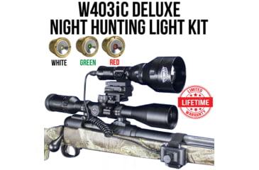 Image of Wicked Hunting Lights W403iC Deluxe Night Hunting Light Kit, Green/Red/White, W2015